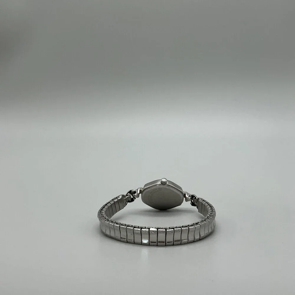 Helm's Womens Watch 19mm White Dial Silver Tone Expansion Bracelet New Battery